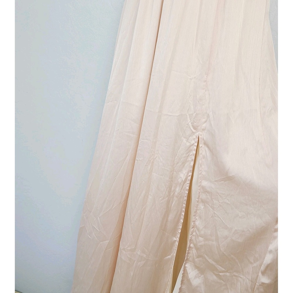 NEW Baltic Born‎ Birdie Maxi Dress S Cream Beige Silky Flowy V-Neck Formal Boho - Picture 7 of 13